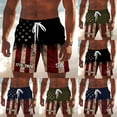 thumbnail image 2 of XINPINGMens 250 Anniversary Usa Shorts 4th Of July Outfits Short Patriotic Drawstring American Flag Print Bathing Suits 1776 2026 Casual Baggy Athletic Board Shorts with Liner, 2 of 4