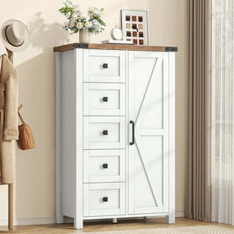 Prepac Astrid Tall Gray 6-Drawer Dresser, 16.5