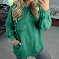 thumbnail image 2 of Gkeoshab Women Fall Clothes Women's Washed Cotton Oversized Crewneck Sweatshirt, Ultra-Soft Vintage Pullover with Dropped Shoulders for a Relaxed and Cozy Loungewear Essential. Green XL, 2 of 9
