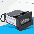 thumbnail image 4 of Pulse Counter, Electromagnetic Counters Screw Fixed Installation 6 Digits Electronic Pulse Counter  For Recording Cumulative For Industry 12V, 4 of 8