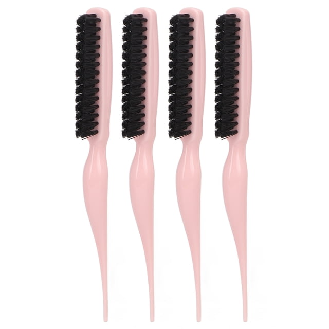 Rupoun Set de 10 Cepillos de Nylon para Batir el Cabello Peine Cola de Rata Diseño Ergonómico Volumen Peinado Profesional 25.4 cm / 10 inches Negro