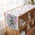 thumbnail image 6 of Table Runners 108 Inches Long Dress Scarves, Pink Flowers Yak Farmhouse Coffee/Dining/Kitchen Table Runner for Living Room, Vintage Spring Floral Bathtub Watercolor 13x108 Inch, 6 of 9
