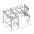 thumbnail image 5 of Furniture of America Dax Metal Triple Twin Bunk Bed in Gray and Silver, 5 of 5
