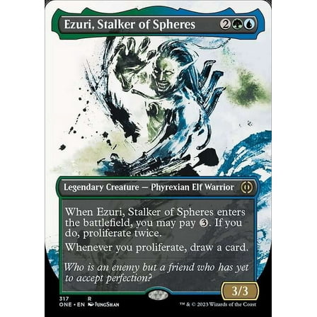 MtG Phyrexia: All Will Be One Rare Ezuri, Stalker of Spheres (Showcase FOIL) #317