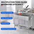thumbnail image 2 of 2024 New Free Standing Stainless-Steel Commercial Single Bowl Kitchen Sink Set w/Faucet & Drainboard, Prep & Utility Washing Hand Basin w/Workbench & Storage Shelves, for Restaurant, Laundry, 2 of 7