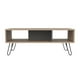 thumbnail image 1 of Mesa Centro Madera Aglomerada Excelsior con Patas de Acero Color Miel y Plata Oscuro, 1 of 5