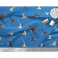 thumbnail image 2 of Soimoi Tissu Popeline de Coton Bleu Imprimé Pic Volant par Yard 56 Pouces de Large, 2 of 3