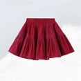 thumbnail image 4 of Posijego Girls Corduroy Skirt Elastic Waist Ruffled Tiered Pleated Flared A-Line Skirt Little Girl Uniform Skirts, 4 of 5