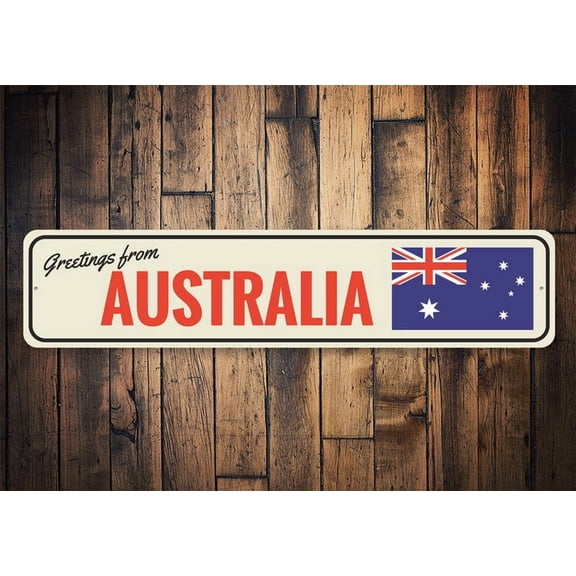 Australia Welcome Sign Australia Lovers Sign Australian Decor Sign Country Outback Country Sign Decor Sign Decor - Size: 16 x 4 Inches
