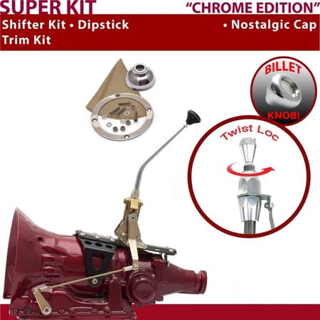 American Shifter TH400 Shifter Kit Chrome 10 in. Trim Kit Dipstick for EF694