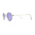thumbnail image 3 of Hippie Micro Narrow Oval Pop Color Lens Metal Rim Sunglasses Gold Purple, 3 of 4