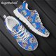 thumbnail image 1 of Zapatillas deportivas informales con estampado de calavera de azúcar de Doginthehole para mujer, zapatos planos con cordones para exteriores, calzado para caminar para mujer, 1 of 6