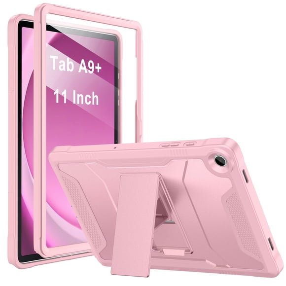 Funda resistente Soke para Galaxy Tab A9 Plus de 11" con soporte, rosa