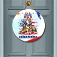 thumbnail image 2 of I'm a Shiba Inu Dad and a Veteran, Nothing Scares me Happy Father's Day Round Wood Sign Shibas Dog Lovers Gifts Idea Hanging Wall Home Decor - 00006, 2 of 5