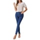 thumbnail image 2 of INSPIRAR CHIC Blusa Floral de Manga Corta con Cuello Peter Pan y Volantes para Mujeres S Blanca, 2 of 6