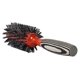 thumbnail image 1 of Cepillo de cerdas de jabalí, peine de madera maciza para secar el cabello, rizador y cepillo redondo, color rojo y negro (1 unidad)., 1 of 4