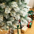 thumbnail image 2 of Glitz Design Glitzhome 7.5ft Pre-Lit Flocked Pencil Pine Artificial Christmas Tree with 350 Warm, 2 of 8