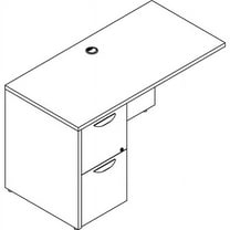 Lorell Prominence 2.0 Gray Elm Laminate Desk Unit (pr2448lge)