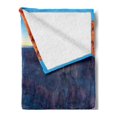 thumbnail image 2 of Americana Soft Flannel Fleece Blanket, Sunrise at Toroweap Point Grand Canyon National Park Scenery Picture, Cozy Plush for Indoor and Outdoor Use, 60" x 80", Purplegrey Orange Blue, by Ambesonne, 2 of 5