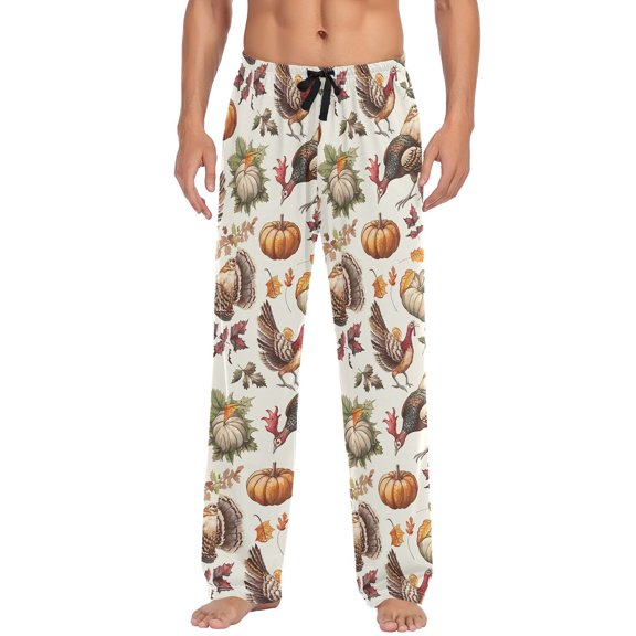 Thanksgiving Chicken Men's Pajama Pants with Pocket Lounge Pants Pajama Sleep Pant Pj Comfortable