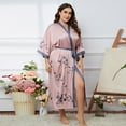 thumbnail image 3 of AMITOFO Long Silk Kimono Robes for Women Lightweight Silky Satin Floral Bathrobe Soft Cozy Ladies Housecoat Loungewear, 3 of 11