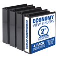 thumbnail image 1 of Binder Samsill Economy, 2 pulgadas, 3 anillos negros, paquete de 4, 1 of 7