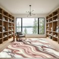 thumbnail image 2 of ODIKA 4'x6' Machine Washable Non-Slip Area Rug, Abstract White High Traffic Rug, White, 1162060, 2 of 7