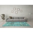 thumbnail image 3 of Ahgly Company Indoor Square Persian Light Blue Traditional Area Rugs, 3' Square, 3 of 4