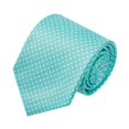 thumbnail image 3 of Jacob Alexander Polka Dot Print Extra Long Neck Tie for Big and Tall Men - Aqua, 3 of 7