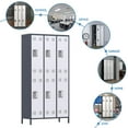 thumbnail image 5 of Gaeanet Metal Locker for School Office Gym Bedroom,6 Doors Steel Storage Locker Cabinet for Employees,Industrial Storage Locker with 1 Shelves,Assembly Required,Gray+White, 5 of 9