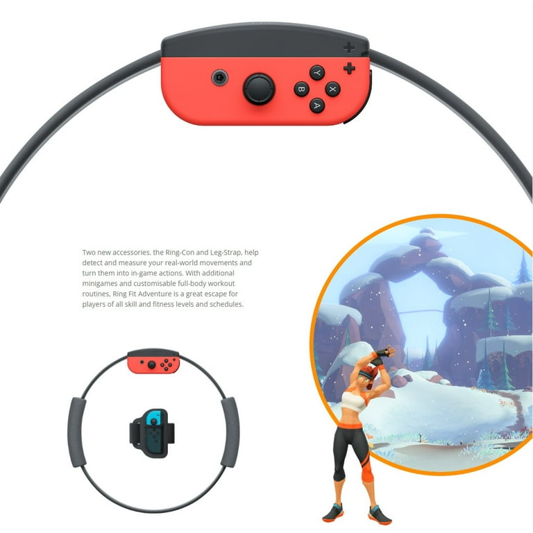 Nintendo Switch Exclusive Ring Fit Adventure & Neon Switch Console Bundle -  Neon Red and Blue Joy-Con Switch Console, Dock, Ring Fit Full Game, Ring-Con,  Leg Strap and Accessories 