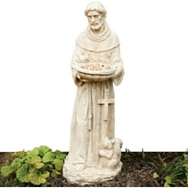 Bits and Pieces St. Francis 66cm Garden Statue, Bird Feeder
