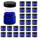 thumbnail image 1 of Frascos de vidrio Hoa King, 2 oz/60 ml, azul, paquete de 24 con tapas y forros, 1 of 7