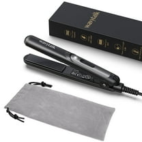 Wavytalk 0.7 Inch Mini Flat Iron, Ceramic Mini Hair Straightener for Short Hair, Curls Bangs, Black