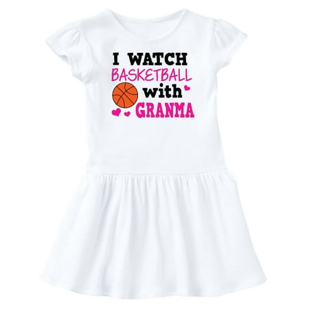 

Inktastic I Watch Basketball with Granma Gift Baby Girl Dress