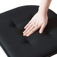 thumbnail image 5 of Hong and Arts Inc. Marina Decoration Thick Memory Foam Chair Pads Tufted Nonslip Rubber Back Seat 17 x 16 Inch Kitchen U-Shaped Cushion Black - 6, 5 of 5