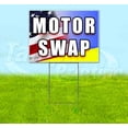 thumbnail image 1 of Motor Swap Flag (18" x 24") Yard Sign, Includes Metal Step Stake, 1 of 6