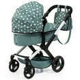 thumbnail image 3 of Bayer Design Dolls: Pram Xeo: Stars Green & White - Matching Handbag, Adjustable Handle, For Dolls Up To 20", Ages 3+, 3 of 8