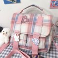 thumbnail image 2 of Bolsa universitario de nailon JK Plaid Campus uniforme portátil bandolera de hombro JShteea Para Estrenar, 2 of 9
