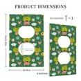 thumbnail image 3 of DouZhe 1-Gang Duplex Outlet Cover, Funny Glasses Frogs Green Decorative Wall Plates, 3 of 7