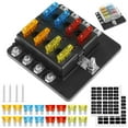 thumbnail image 2 of 8 Way Fuse Box Holder Block 32V 100A Blade Fuse Block with Indicator and Cover Waterproof Circuit Fuse Box Dust-Proof Car Marine Fuse Panel for Car Marine RV, 2 of 11