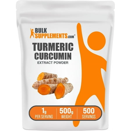 BulkSupplements Turmeric Extract Powder - 1g per Serving - 500 Grams (1.1 lbs) - 500 Servings