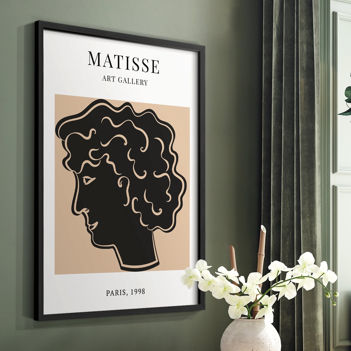 Matisse CXXI Framed Print in Black Solid Wood 8 x 10 Framed Print