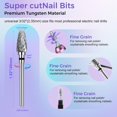 thumbnail image 4 of JKCCZLL Fantexy 3/32" Carbide Nail Drill Bit - Remove Acrylic Hard Gels Quickly and Safely,Professional Cone Tungsten Drill Bits Set Nail File Acrylic for Manicure,Pedicure,Cuticle Cleaner(Fine - F), 4 of 7
