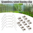 thumbnail image 2 of CAROOTU 30 Ou 120 Pcs Acier Inoxydable Verre à Effet de Serre Clips de Fixation W Type Clou de Jardin 304 Inoxydable, 2 of 7