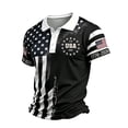 thumbnail image 5 of Zimjoy 250th Anniversary USA Men's Golf Polo Shirt Quick Dry Breathable Mesh USA Flag 1776-2026 Print Short Sleeve Shirt for 4th of July Dark Gray S, 5 of 6