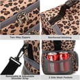 thumbnail image 6 of GYEUKHAM Double Layer Cooler Insulated Lunch Bag Adult Lunch Box Large Tote Bag for Men, Women, With Adjustable Strap,Front Pocket and Dual Large Mesh Side Pockets,BlackLeopard, 6 of 8