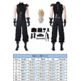 thumbnail image 3 of Peluca de cosplay de Fantasia Final Cos Cloud Strife, disfraz de FF7, muñeca, chaleco, pantalones, cinturón, traje de carnaval de Halloween para hombre adulto, 3 of 5