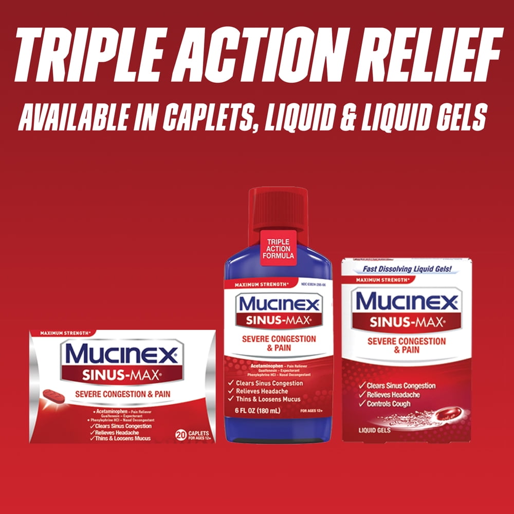 Mucinex SinusMax Severe Nasal Congestion Relief Fast Acting Cooling