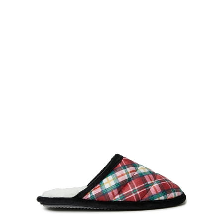 

DF by Dearfoams Women s Christmas Plaid Scuff Slippers
